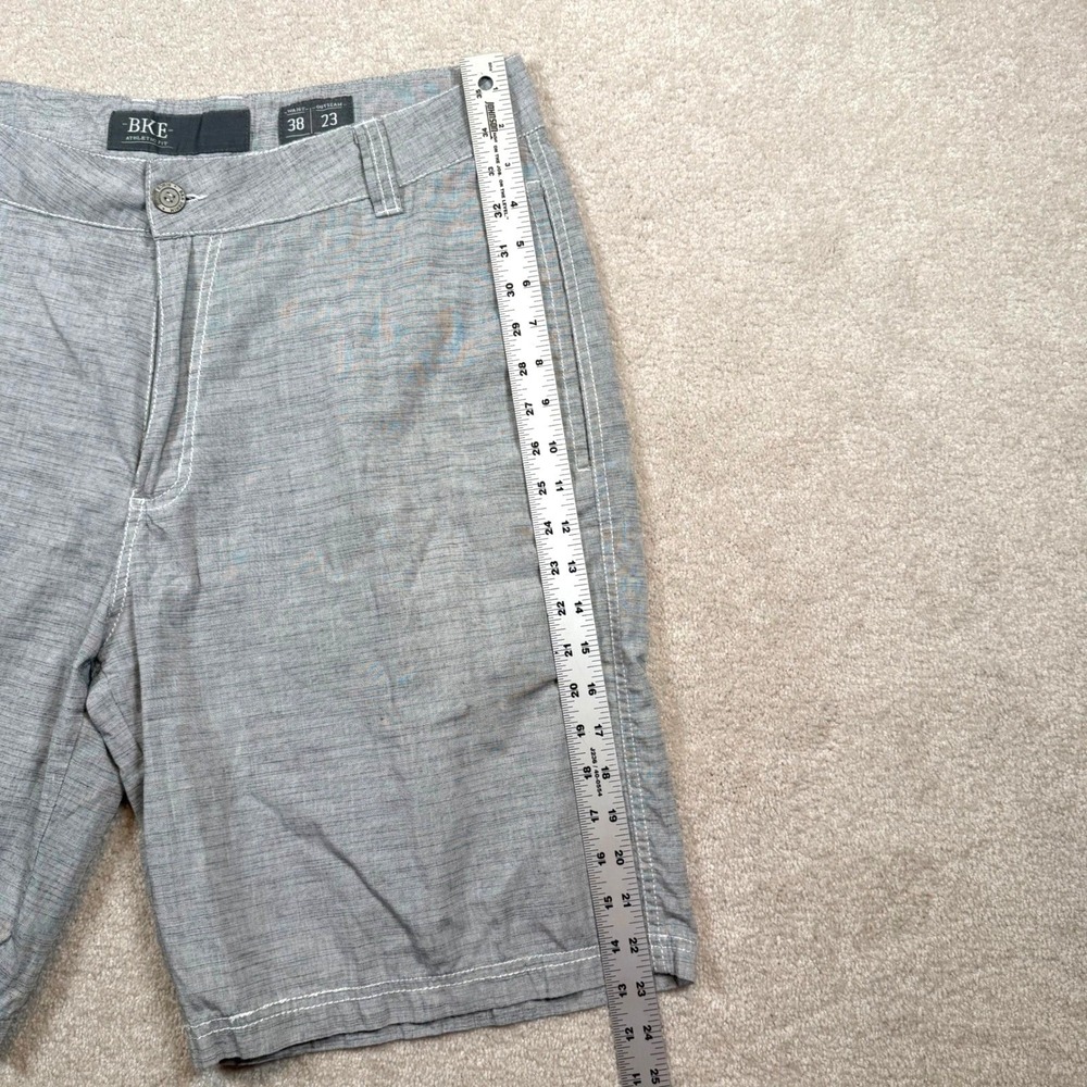 BKE Buckle Athletic Fit Shorts Gray Casual Flat Front Mens Size 38 - Picture 6 of 6
